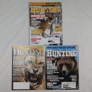 Lot Of 3 Petersen's HUNTING Magazines 2007-2016 Africa's Furure Gear Guns Guides